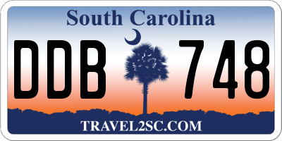 SC license plate DDB748