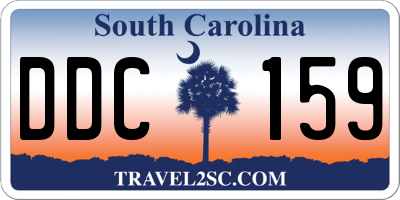 SC license plate DDC159