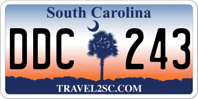 SC license plate DDC243