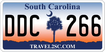 SC license plate DDC266