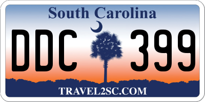 SC license plate DDC399