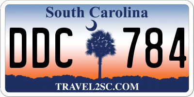 SC license plate DDC784