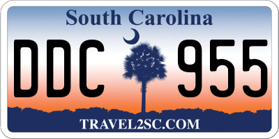 SC license plate DDC955