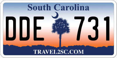 SC license plate DDE731
