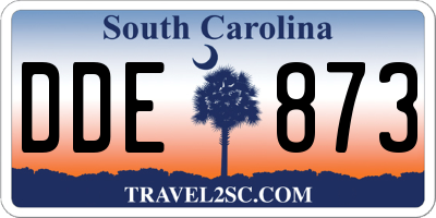 SC license plate DDE873