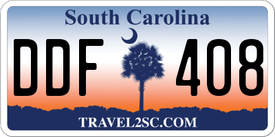 SC license plate DDF408