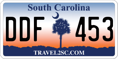 SC license plate DDF453