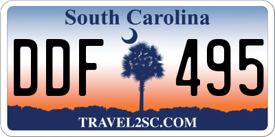 SC license plate DDF495