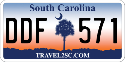 SC license plate DDF571
