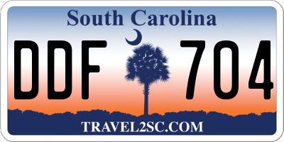SC license plate DDF704