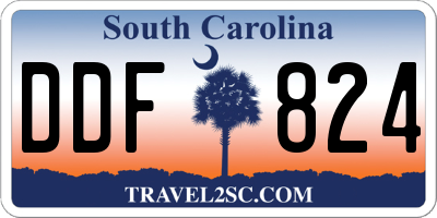 SC license plate DDF824
