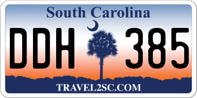 SC license plate DDH385