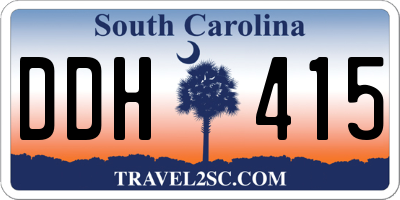 SC license plate DDH415