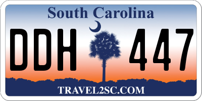 SC license plate DDH447