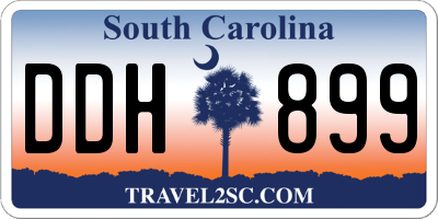 SC license plate DDH899