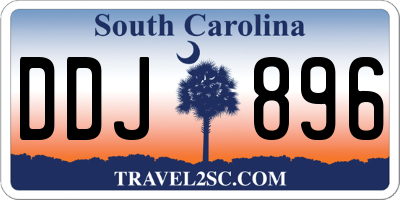 SC license plate DDJ896