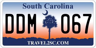 SC license plate DDM067
