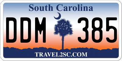 SC license plate DDM385