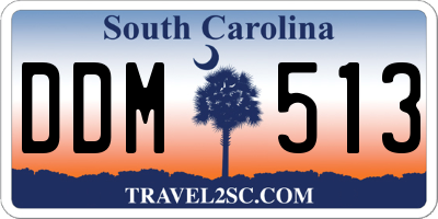 SC license plate DDM513