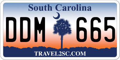 SC license plate DDM665