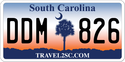 SC license plate DDM826