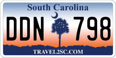 SC license plate DDN798