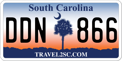 SC license plate DDN866