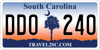 SC license plate DDO240
