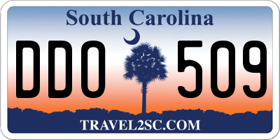 SC license plate DDO509
