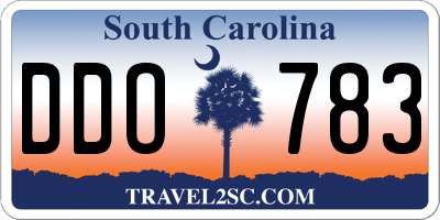 SC license plate DDO783