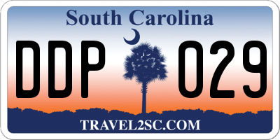 SC license plate DDP029