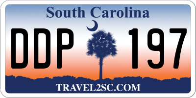 SC license plate DDP197