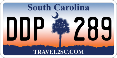 SC license plate DDP289