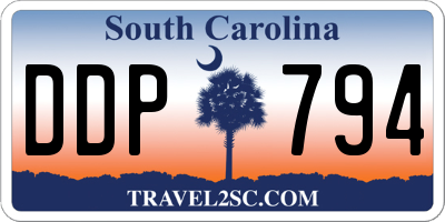 SC license plate DDP794
