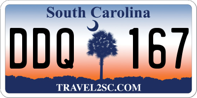 SC license plate DDQ167