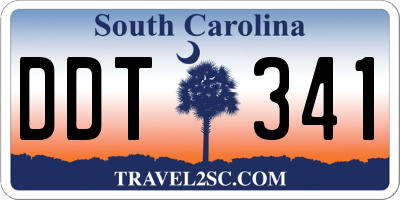 SC license plate DDT341