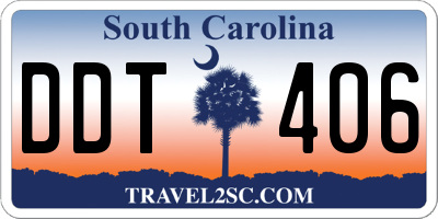 SC license plate DDT406