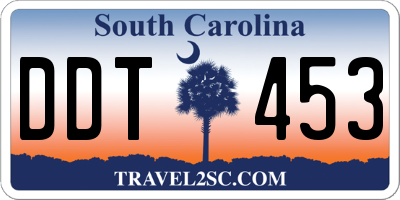 SC license plate DDT453