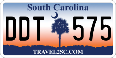 SC license plate DDT575