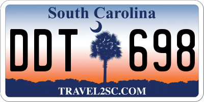 SC license plate DDT698