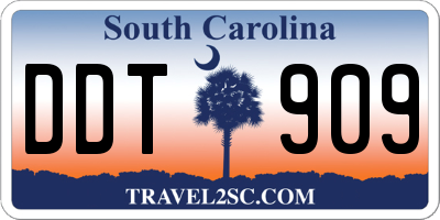 SC license plate DDT909