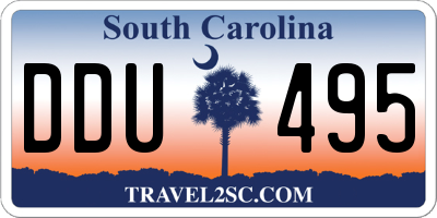 SC license plate DDU495