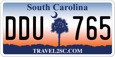 SC license plate DDU765