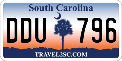 SC license plate DDU796