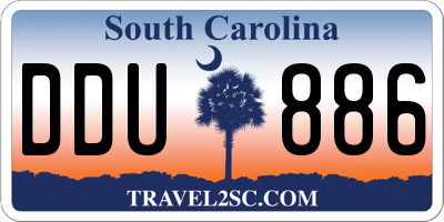 SC license plate DDU886