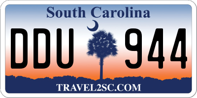 SC license plate DDU944