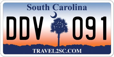 SC license plate DDV091