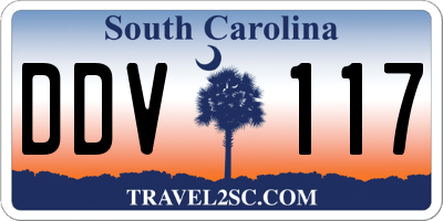 SC license plate DDV117