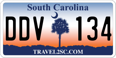 SC license plate DDV134