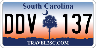 SC license plate DDV137